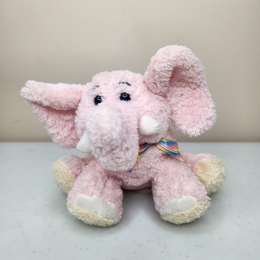 Vintage Baby Ganz Pink Plush Elephant